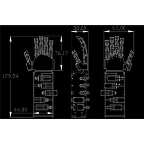 5DOF ROBOT HAND/FIVE FINGERS/METAL MANIPULATOR ARM/MINI BIONIC RIGHT HAND